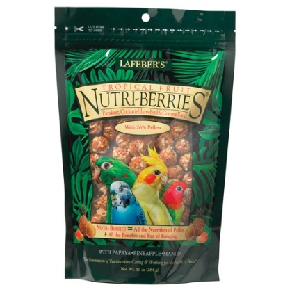 Gourmet Tropical Fruit Nutri-Berries for Cockatiels 300g [열대과일맛 중소형용] 23년 5월